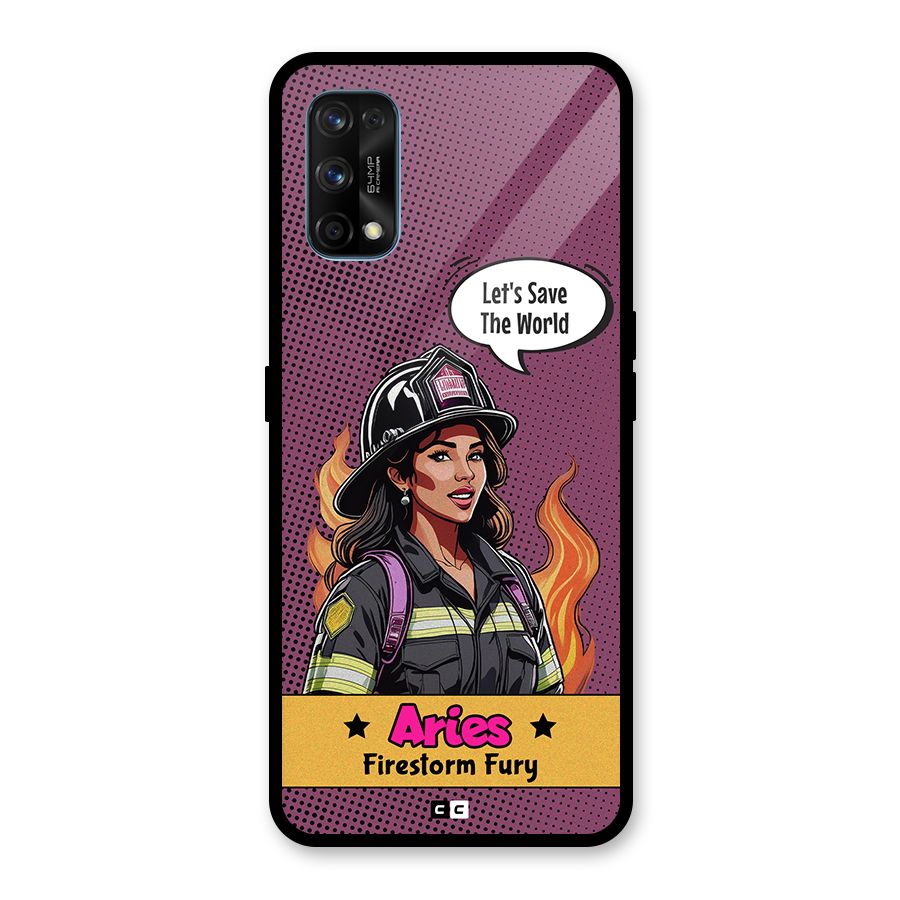 Aries Fury Glass Back Case for Realme 7 Pro