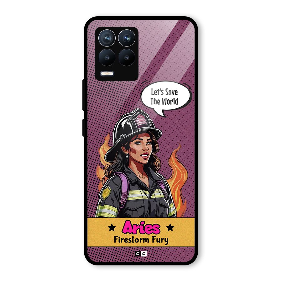 Aries Fury Glass Back Case for Realme 8