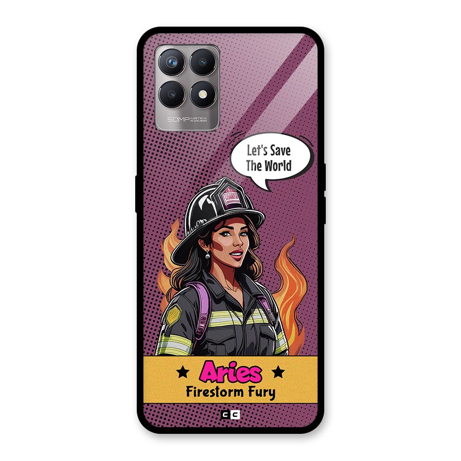 Aries Fury Glass Back Case for Realme 8i