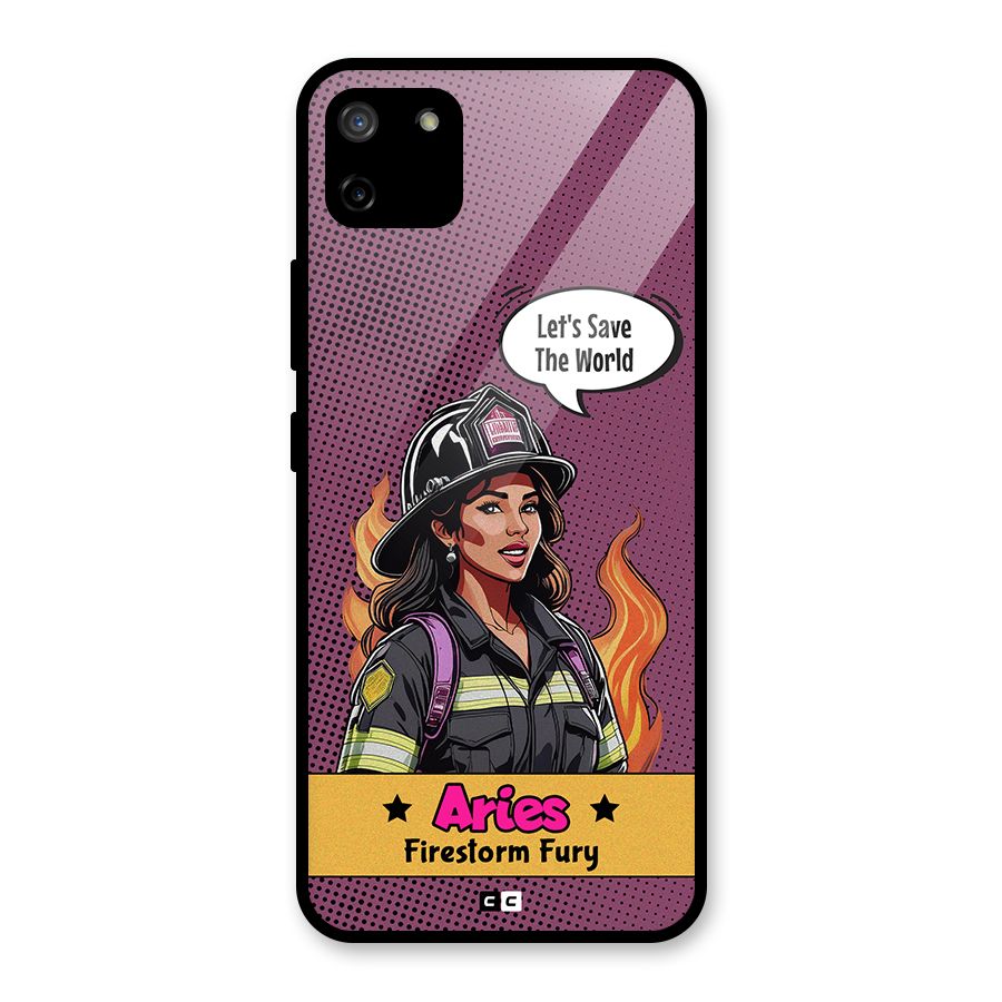 Aries Fury Glass Back Case for Realme C11
