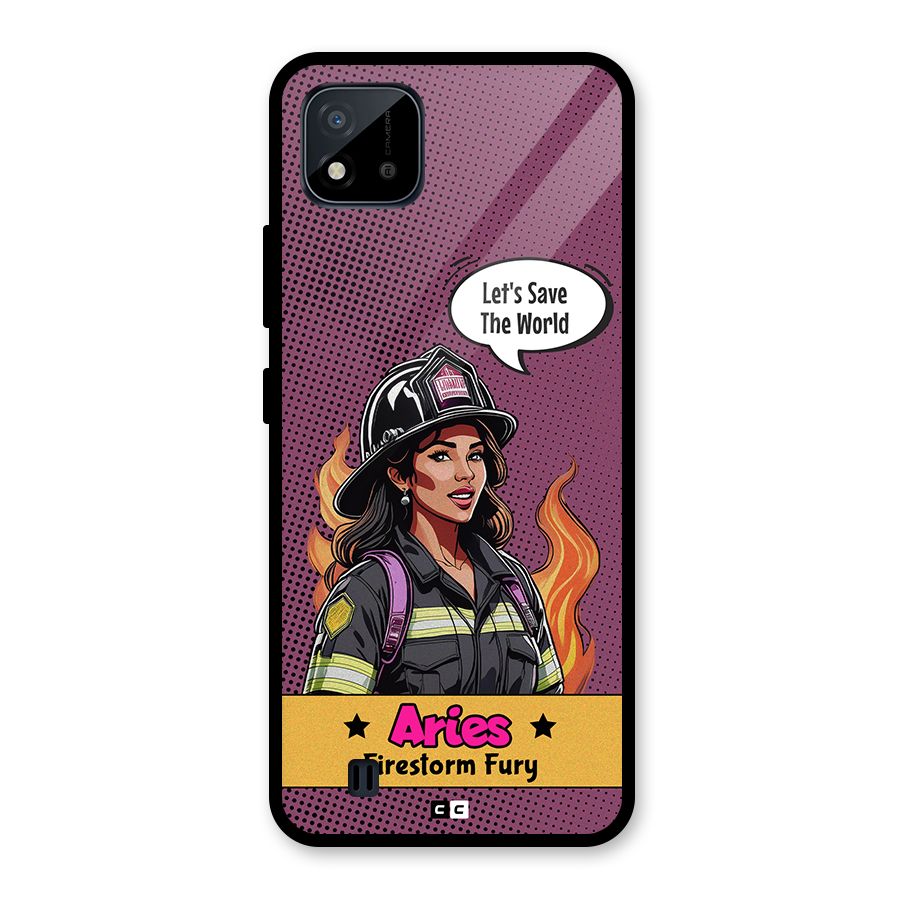 Aries Fury Glass Back Case for Realme C11 2021