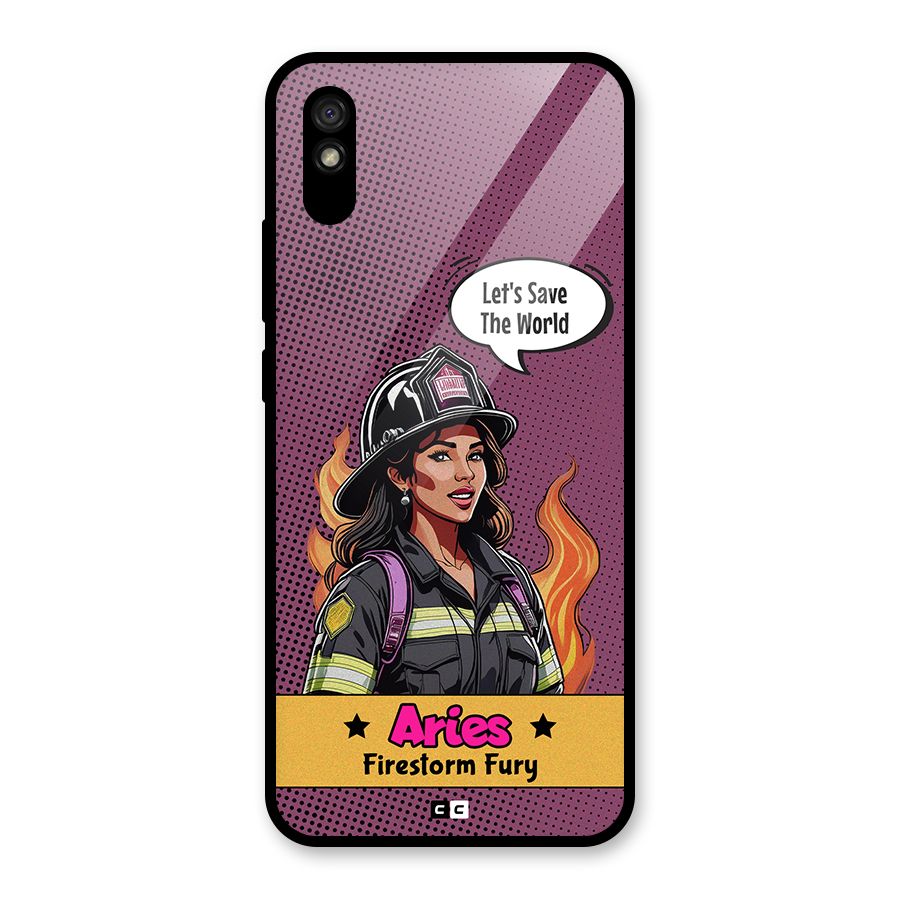 Aries Fury Glass Back Case for Redmi 9A