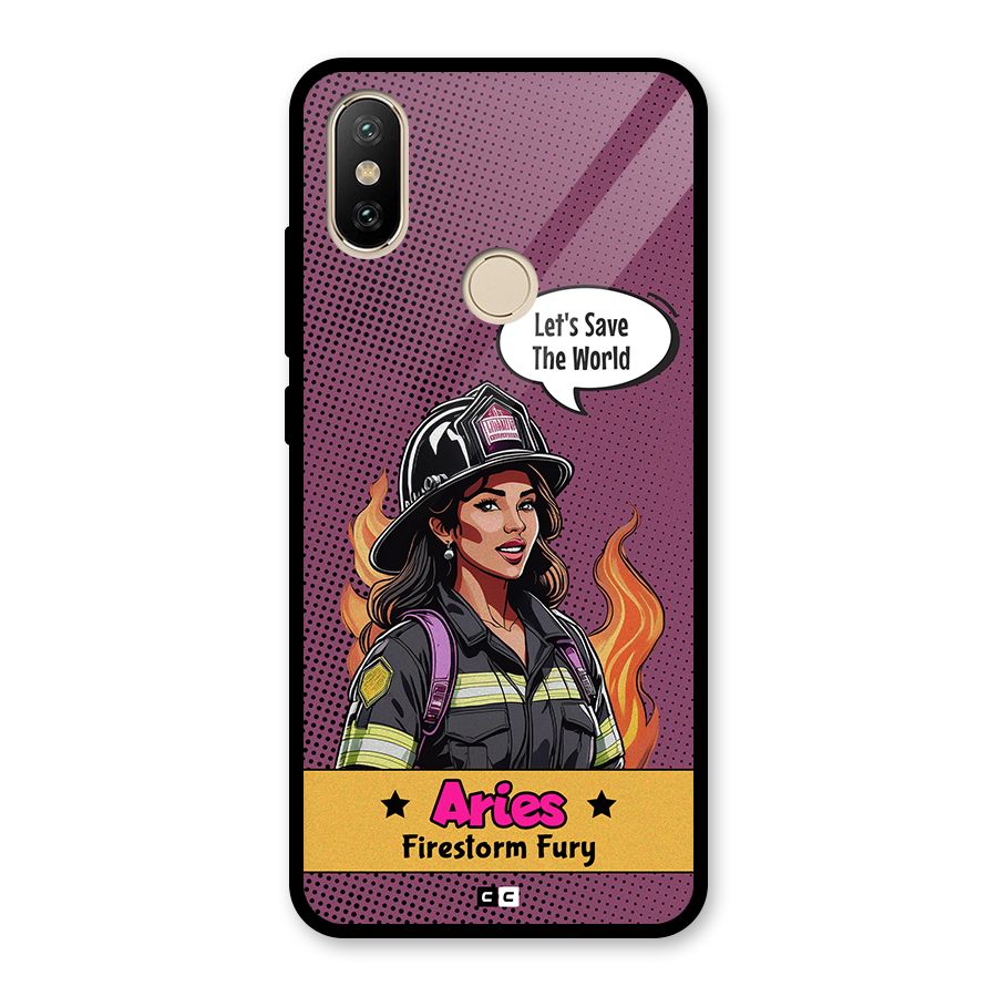 Aries Fury Glass Back Case for Redmi A2