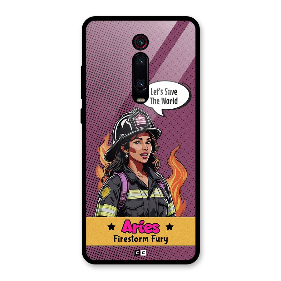 Aries Fury Glass Back Case for Redmi K20