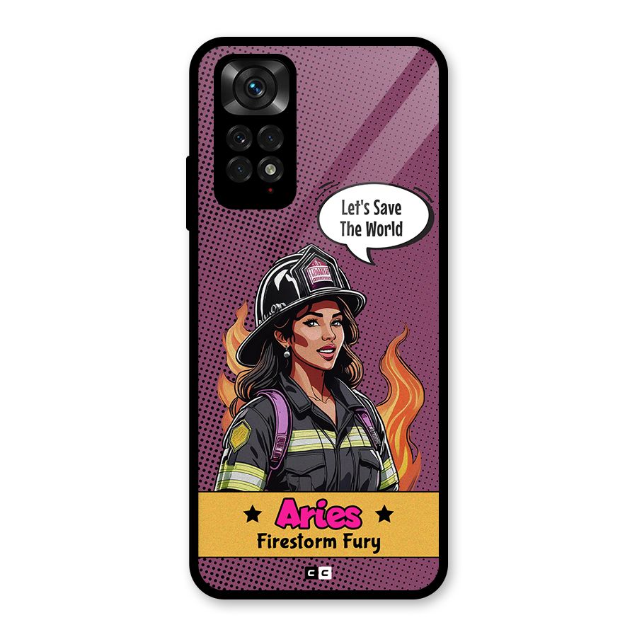 Aries Fury Glass Back Case for Redmi Note 11