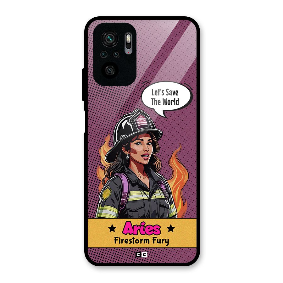 Aries Fury Glass Back Case for Redmi Note 11 SE