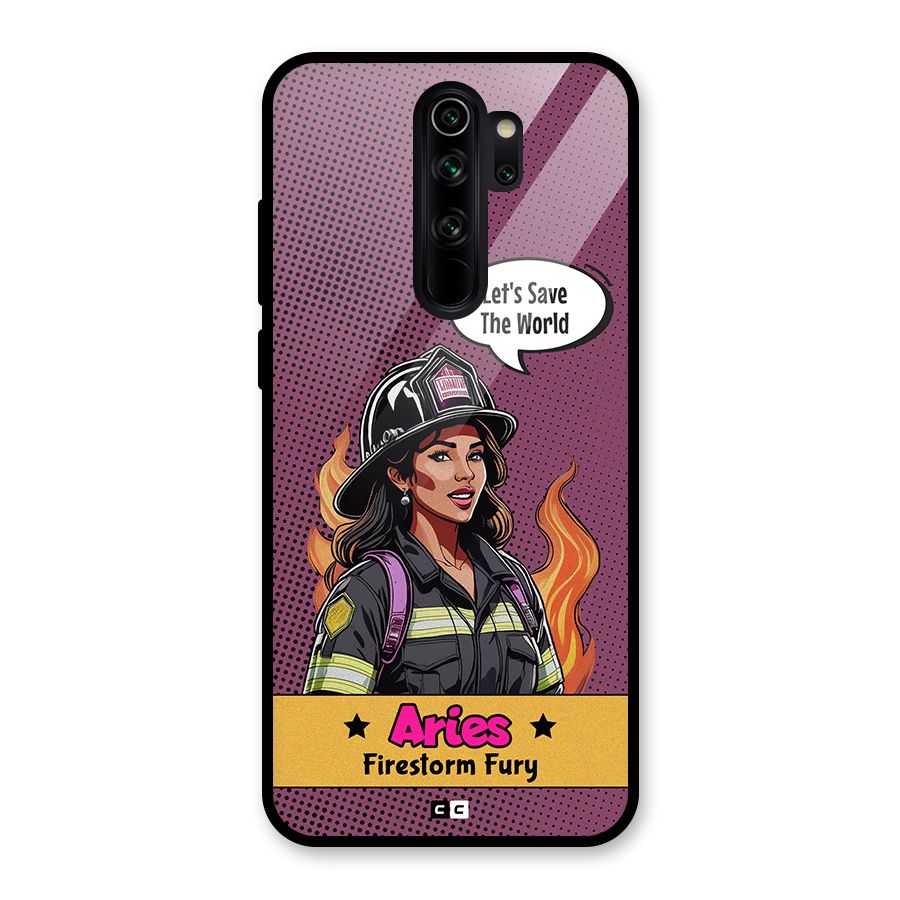 Aries Fury Glass Back Case for Redmi Note 8 Pro