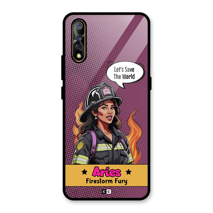 Aries Fury Glass Back Case for Vivo S1