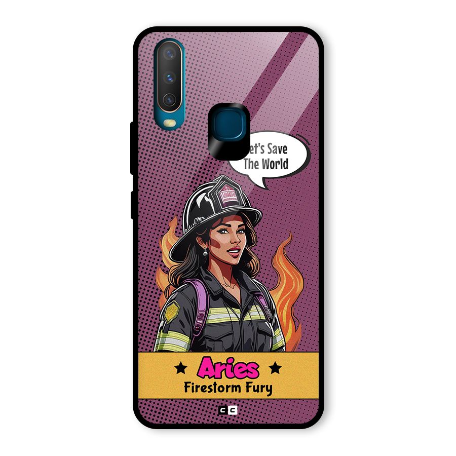 Aries Fury Glass Back Case for Vivo U10