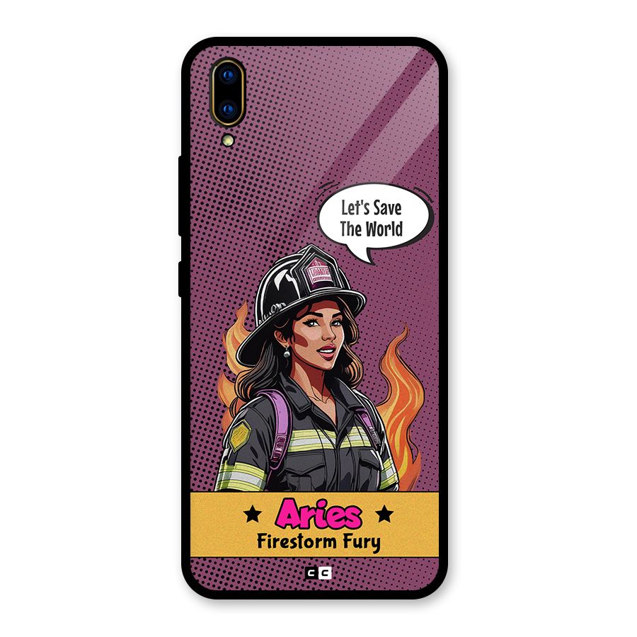 Aries Fury Glass Back Case for Vivo V11 Pro