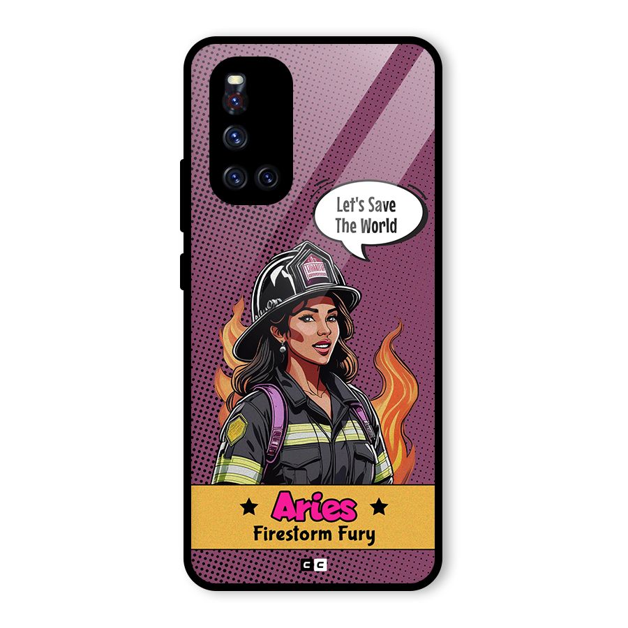 Aries Fury Glass Back Case for Vivo V19