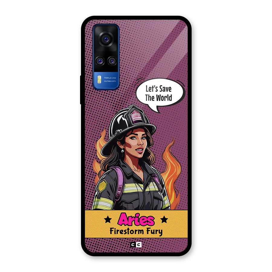 Aries Fury Glass Back Case for Vivo Y31