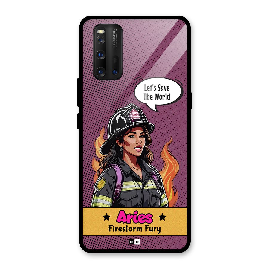Aries Fury Glass Back Case for Vivo iQOO 3