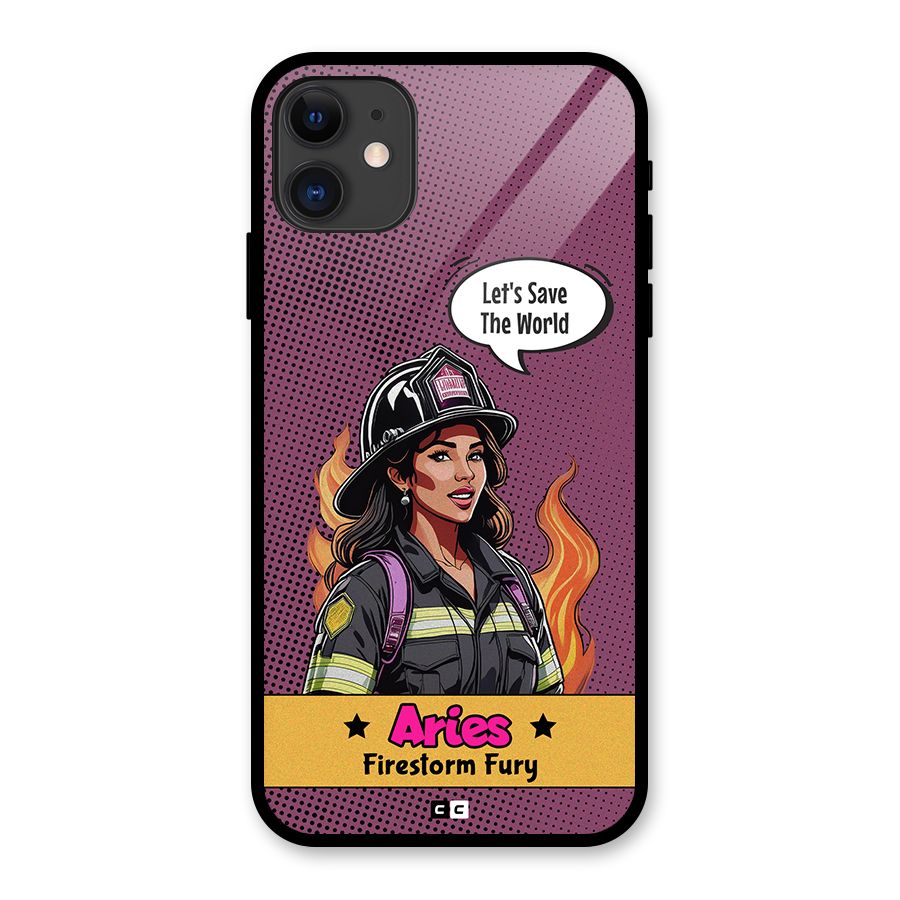 Aries Fury Glass Back Case for iPhone 11