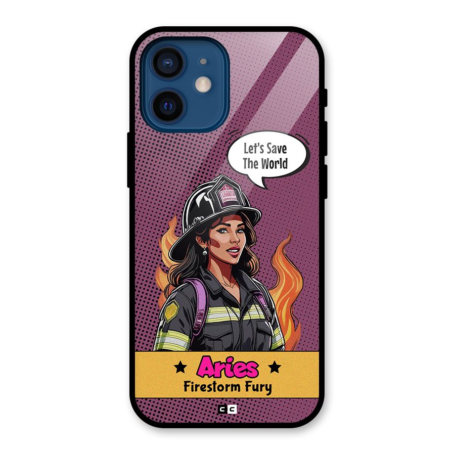 Aries Fury Glass Back Case for iPhone 12 Mini