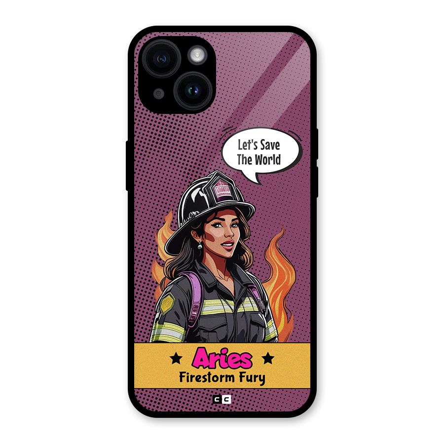 Aries Fury Glass Back Case for iPhone 14