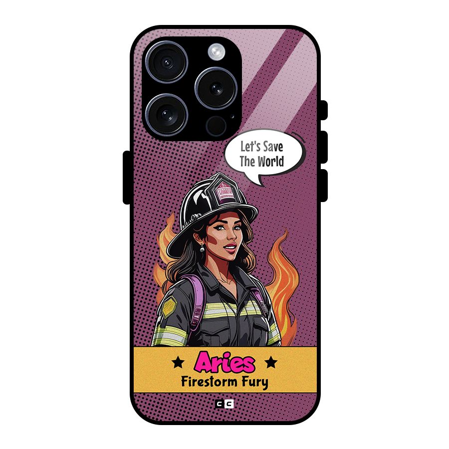 Aries Fury Glass Back Case for iPhone 15 Pro