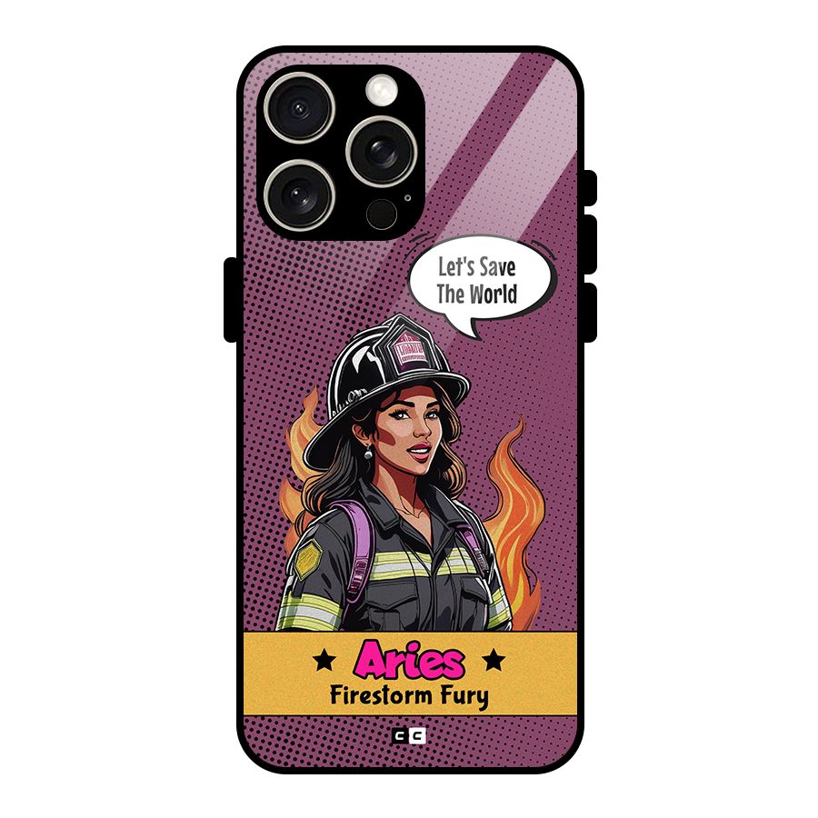 Aries Fury Glass Back Case for iPhone 15 Pro Max