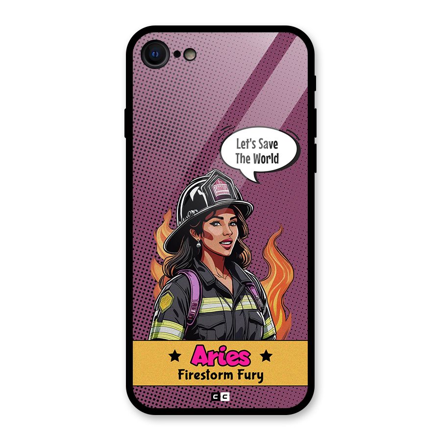 Aries Fury Glass Back Case for iPhone 7