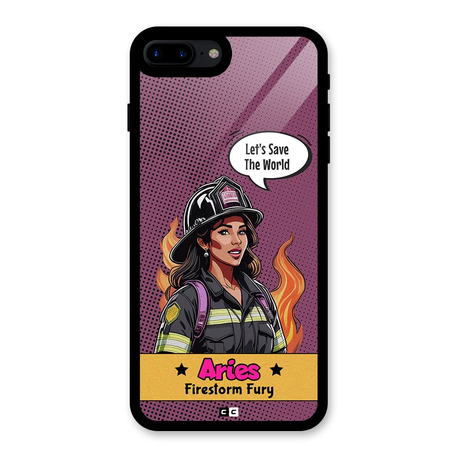 Aries Fury Glass Back Case for iPhone 8 Plus