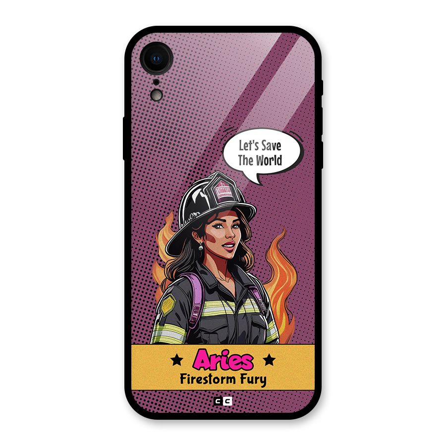 Aries Fury Glass Back Case for iPhone XR