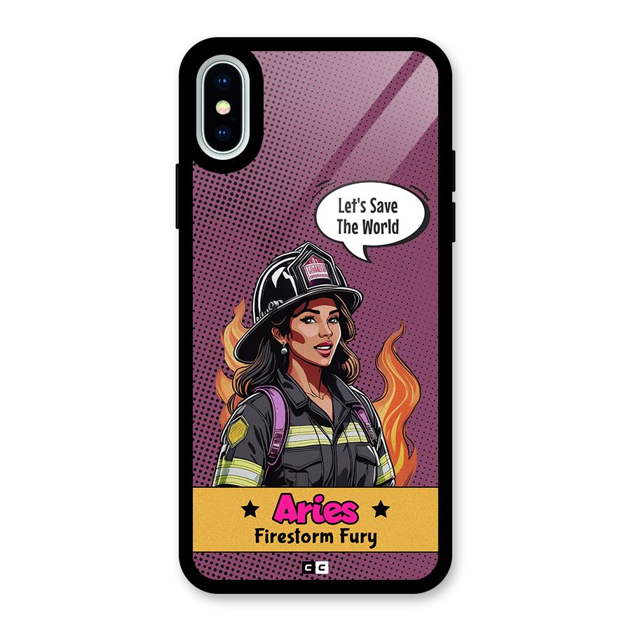 Aries Fury Glass Back Case for iPhone XS