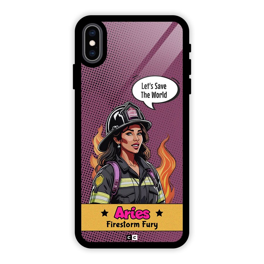 Aries Fury Glass Back Case for iPhone XS Max