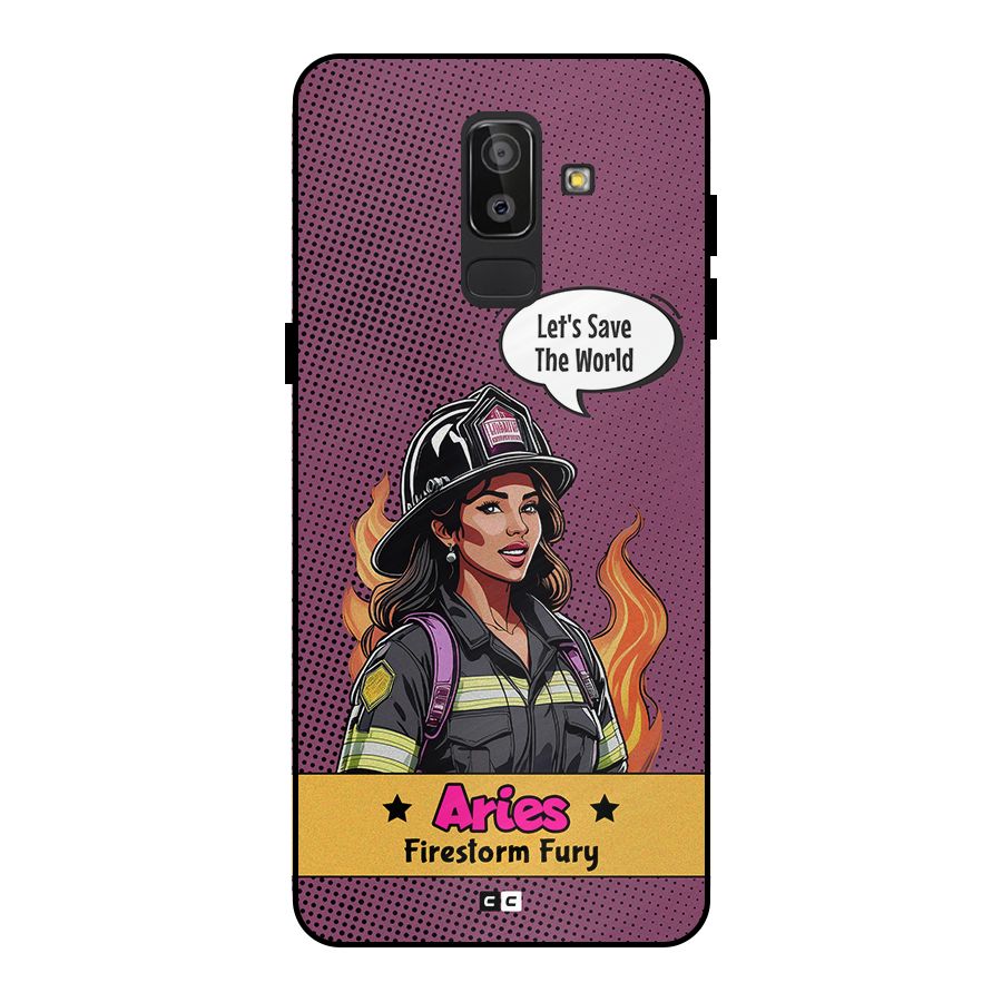 Aries Fury Metal Back Case for Galaxy J8