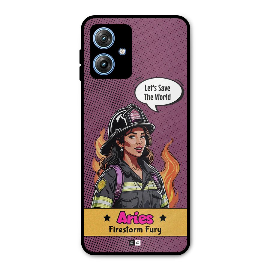 Aries Fury Metal Back Case for Moto G54