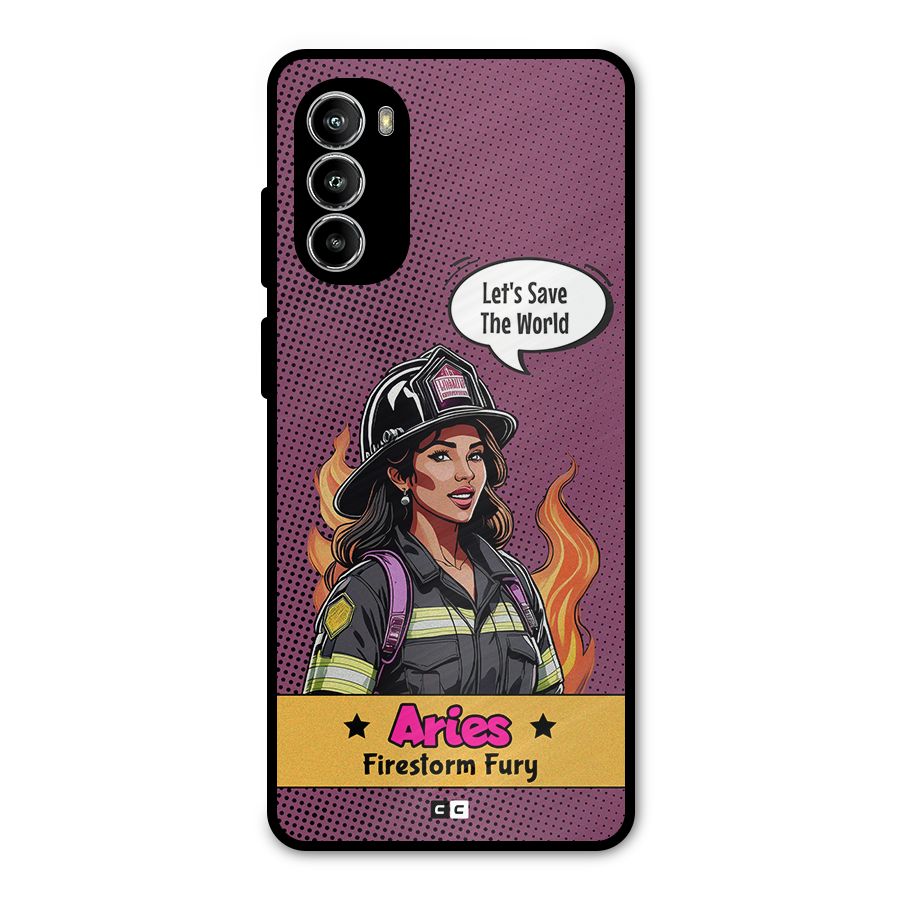Aries Fury Metal Back Case for Moto G82
