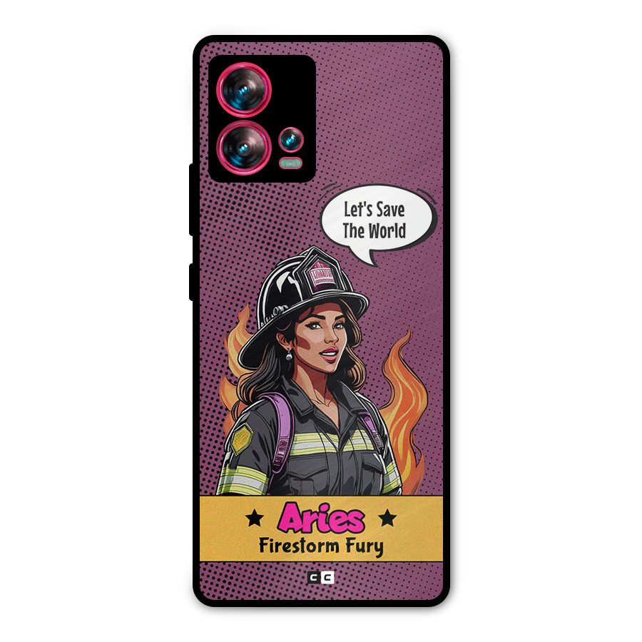 Aries Fury Metal Back Case for Motorola Edge 30 Fusion