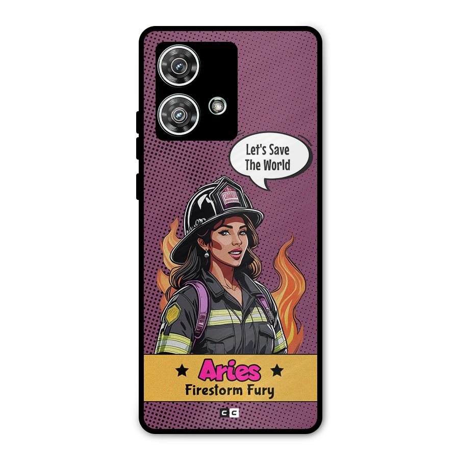 Aries Fury Metal Back Case for Motorola Edge 40 Neo