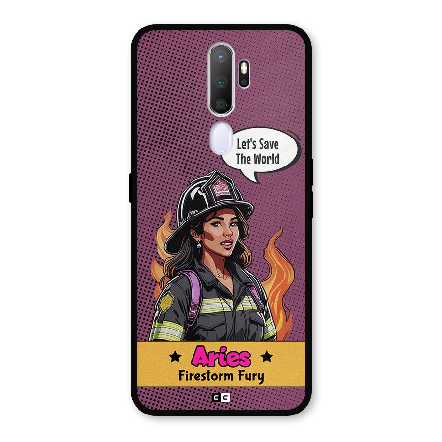 Aries Fury Metal Back Case for Oppo A9 (2020)