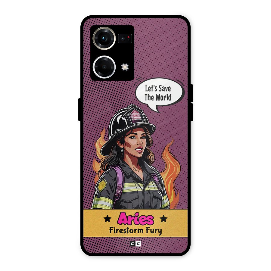 Aries Fury Metal Back Case for Oppo F21 Pro 4G