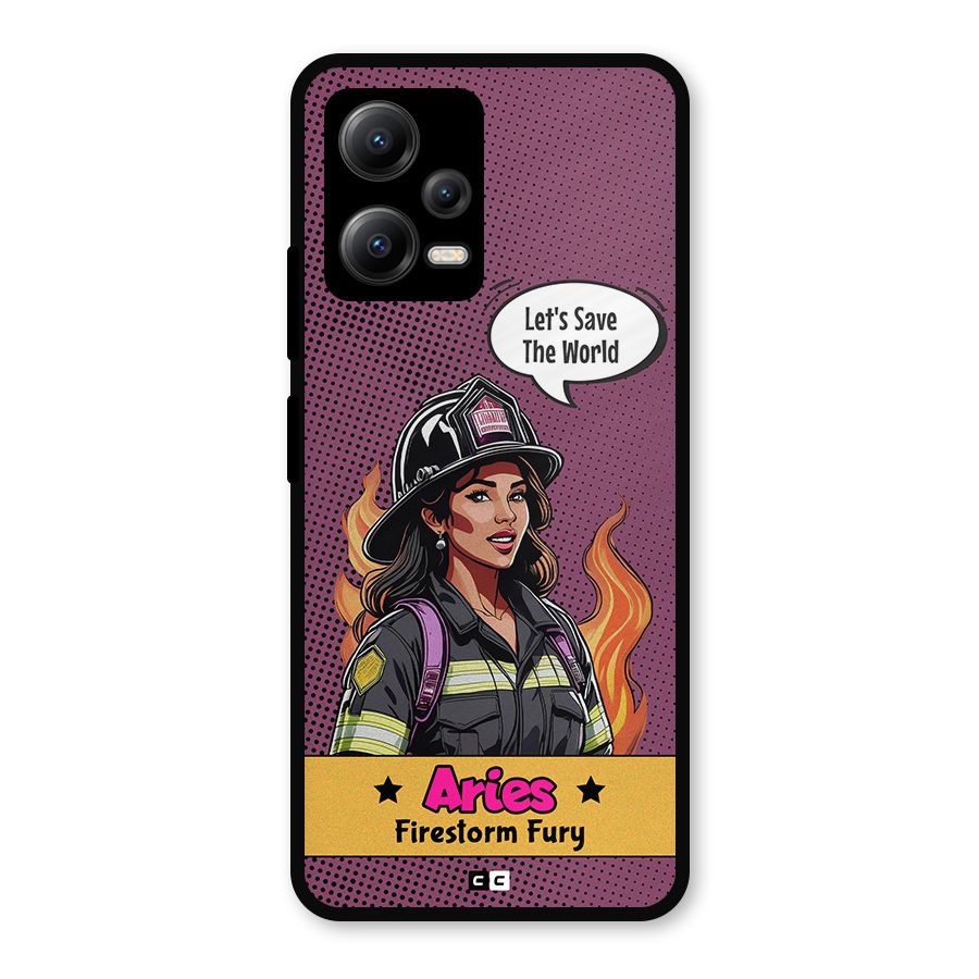 Aries Fury Metal Back Case for Poco X5