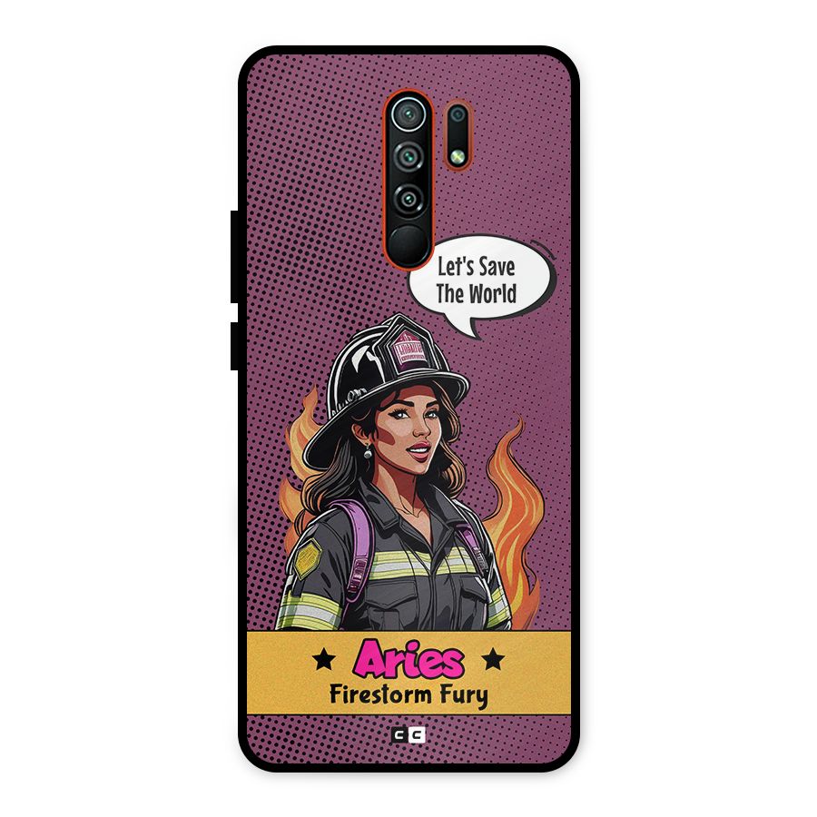Aries Fury Metal Back Case for Redmi 9 Prime
