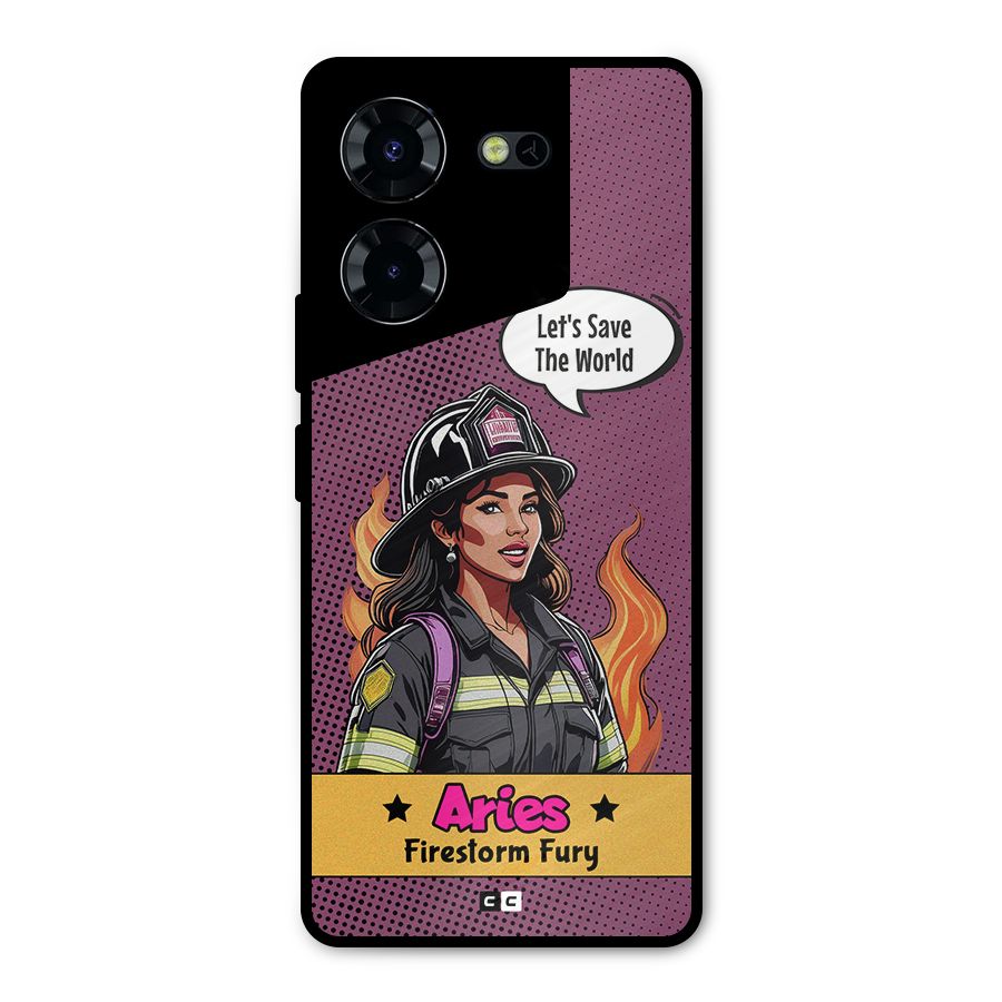 Aries Fury Metal Back Case for Tecno Pova 5 Pro 5G