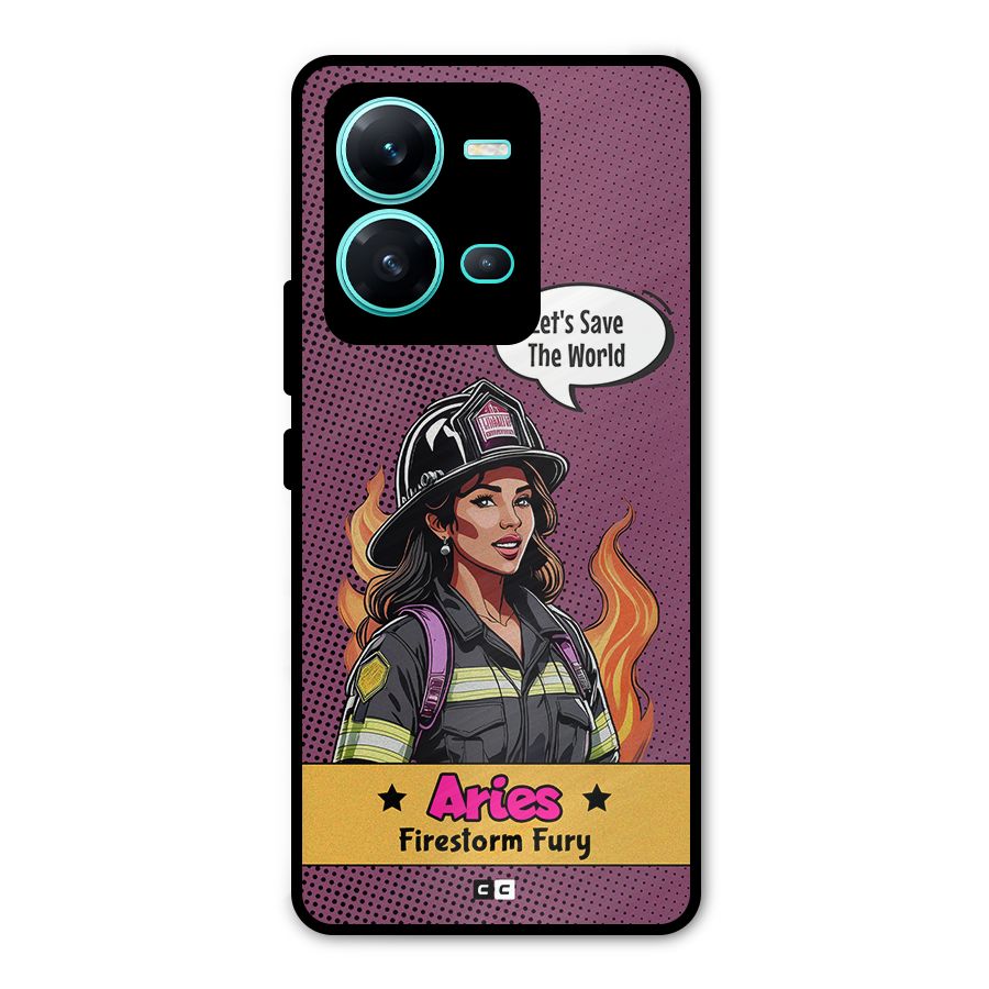 Aries Fury Metal Back Case for Vivo V25