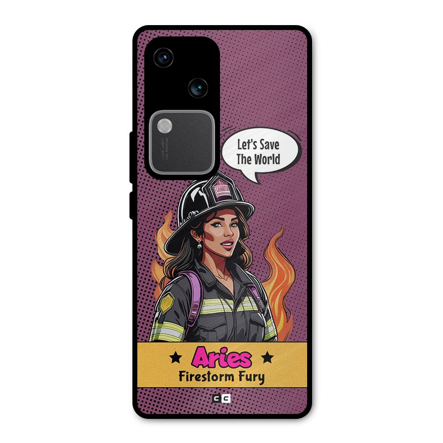 Aries Fury Metal Back Case for Vivo V30 Pro