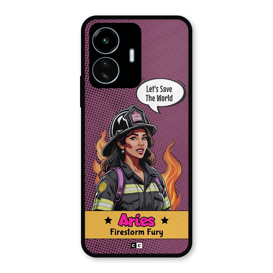 Aries Fury Metal Back Case for vivo iQOO Z6 Lite 5G