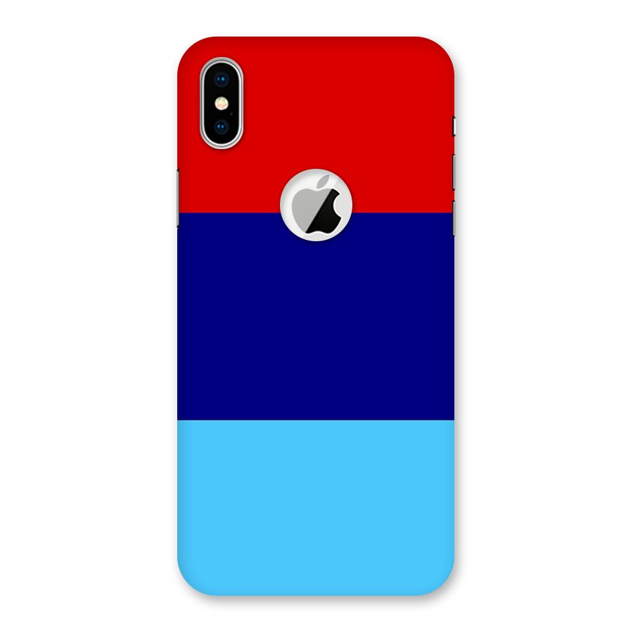 Armed Forces Stripes Back Case for iPhone X Logo Cut