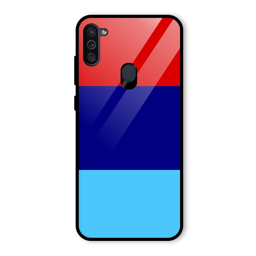 Armed Forces Stripes Glass Back Case for Galaxy M11
