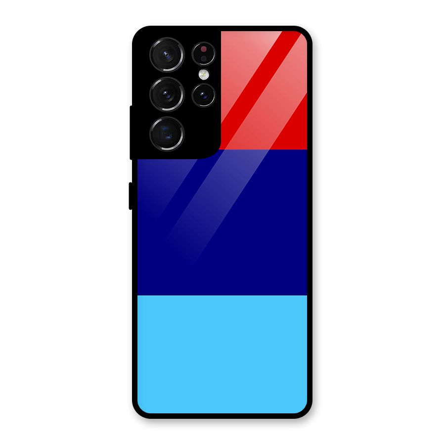 Armed Forces Stripes Glass Back Case for Galaxy S21 Ultra 5G