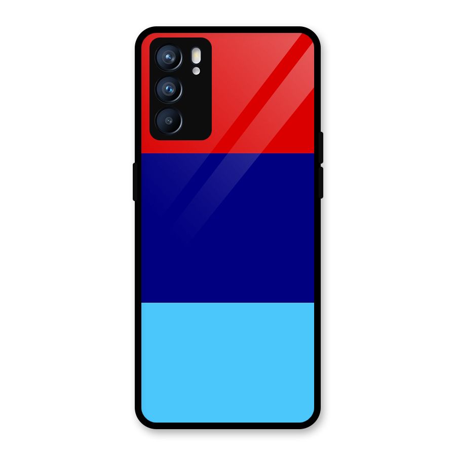 Armed Forces Stripes Glass Back Case for Oppo Reno6 5G