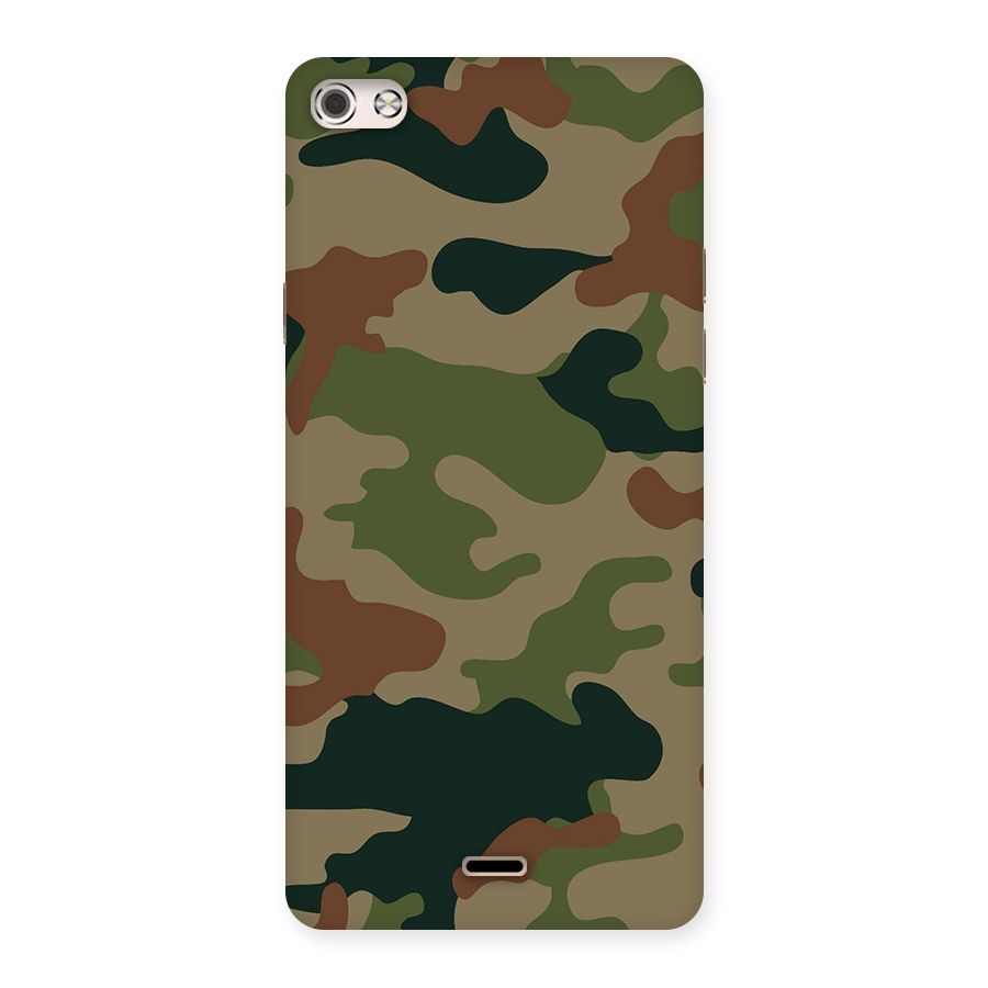 Army Camouflage Back Case for Micromax Canvas Silver 5