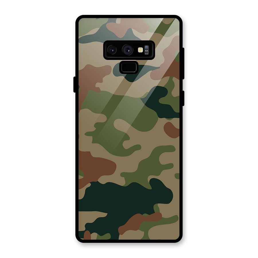 Army Camouflage Glass Back Case for Galaxy Note 9