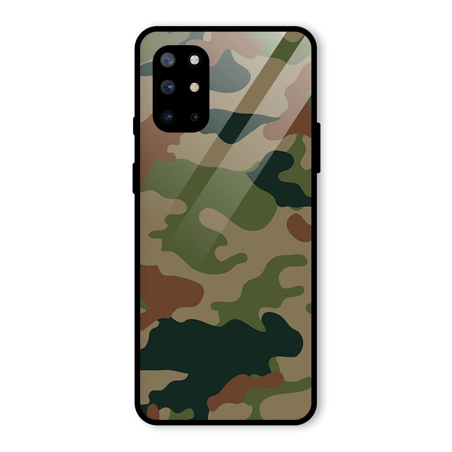 Army Camouflage Glass Back Case for OnePlus 8T