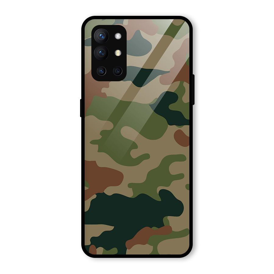 Army Camouflage Glass Back Case for OnePlus 9R