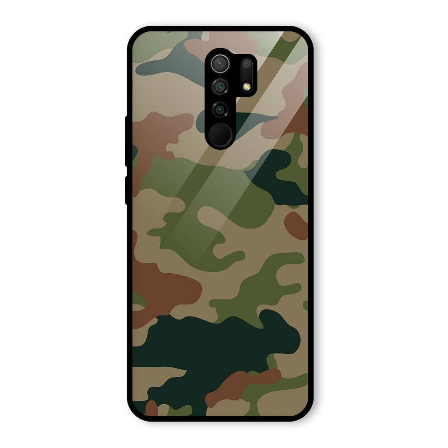 Army Camouflage Glass Back Case for Poco M2