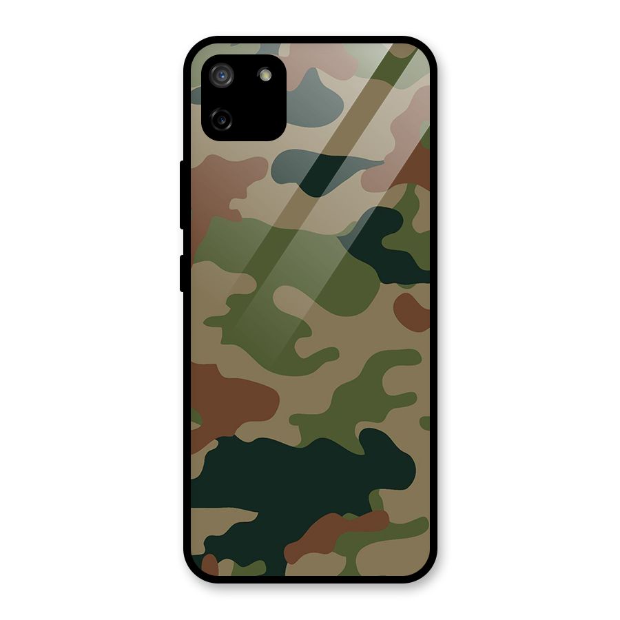 Army Camouflage Glass Back Case for Realme C11
